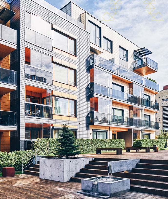 Rendering of one of the buildings