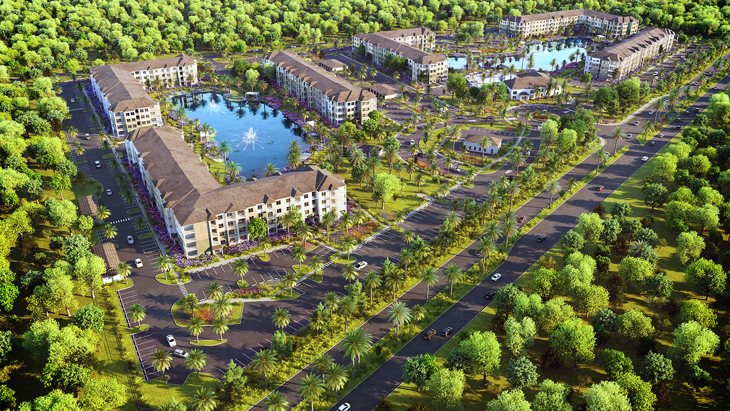 Birdseye-1 Rendering of courtyard